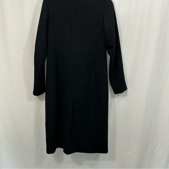 Avec Les Filles Wool Double Breasted Long Tailored Jacket in Black - Picture 8 of 11